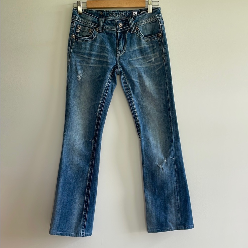 Miss Me Blue Flare Wide Leg Jeans